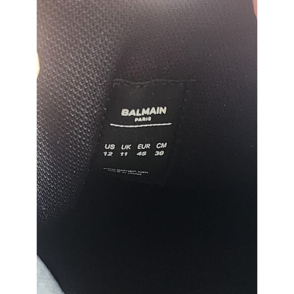 Balmain Black Sneakers with White Side Accent